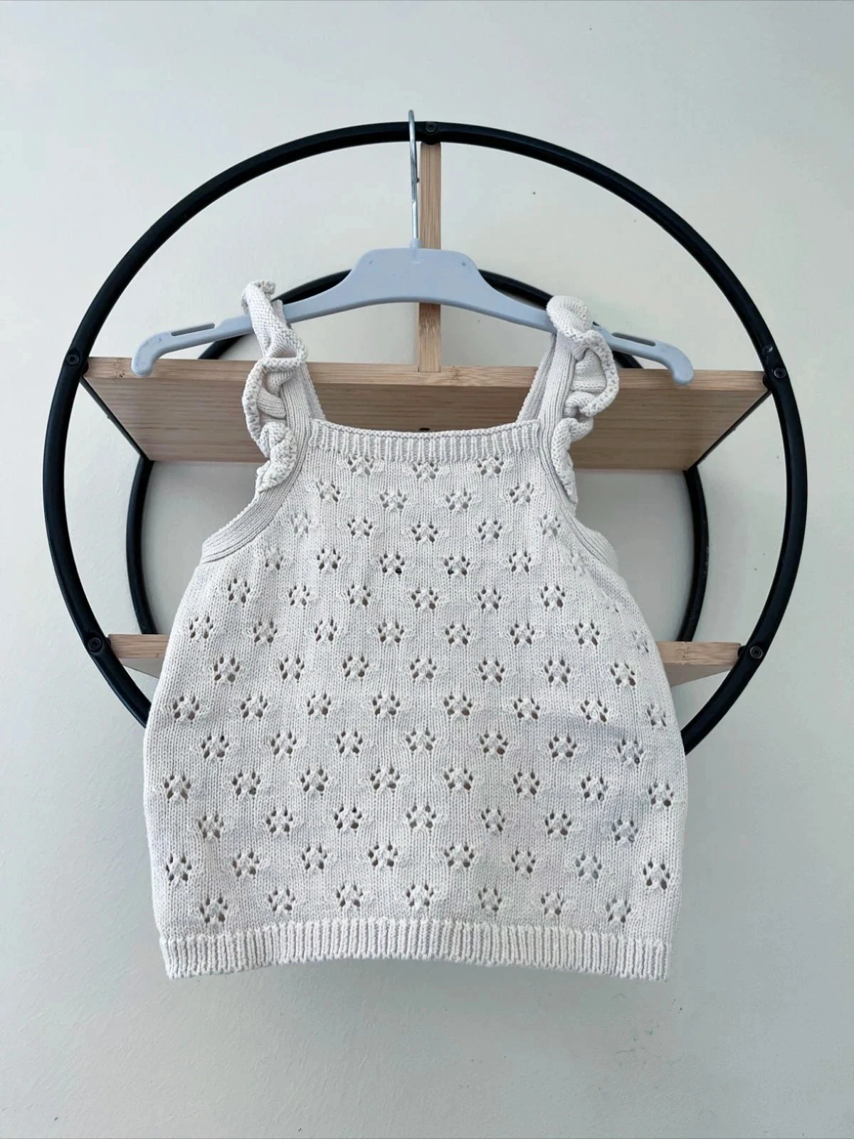 24 mois 2 ans débardeur maille crochet crème Gémo
